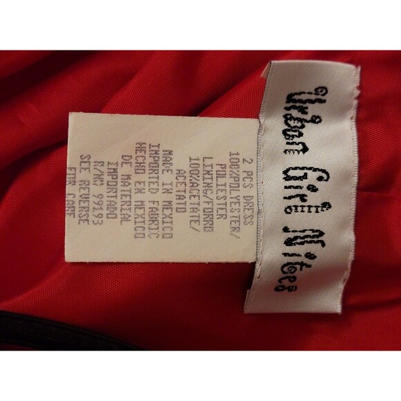 Urban Girl Nites Christmas Red and Black Elegant Gown Crinoline 90's vintage NWT - Picture 12 of 15